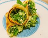 Foto del passaggio 5 della ricetta Crepes al pesto, fagiolini e patate 🥔🌿