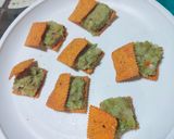 A picture of step 7 of Sev puri Sandwich.