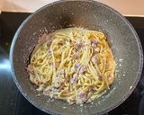 Foto langkah ke 5 dari resep Fettucini Carbonara.