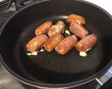 Une image de l'étape 3 de Minis chorizos aux haricots blancs, tomates séchées et courgettes jaunes.