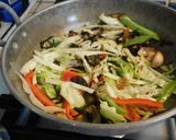 A picture of step 7 of Aromatic, spicy, hot, Protein rich noodles cooked in Indo American Chinese style.