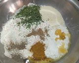 A picture of step 1 of Crispy Palak Masala Mathri.