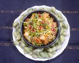A picture of step 3 of Green Chana Chat.