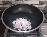 A picture of step 2 of Palak gosht.