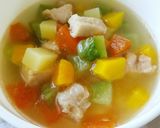 A picture of step 5 of Veggie and Chicken Soup (Toddler Meal).