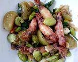 Foto langkah ke 9 dari resep Oseng Cumi Asin Pete.
