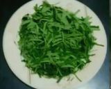 A picture of step 1 of Arvi leaf qofta.