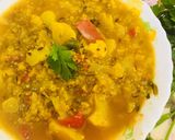 A picture of step 8 of Veggie daliya curry.