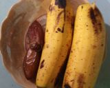 Foto langkah ke 2 dari resep Bubur Sumsum Coklat. Dadar Gulung Naga Isi Selai Pisang Kurma. Dengan Kuah Susu Coco Pandan.