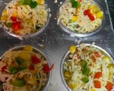 A picture of step 6 of Eggless Pizza Muffins.