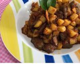 Gambar langkah 6 resipi Kentang Sambal Balado.