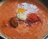 A picture of step 4 of Mutter paneer makhanwala.
