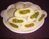 A picture of step 5 of Stuffed Idli.