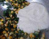A picture of step 5 of Corn Methi curry.