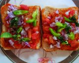 टोस्ट पिज़्ज़ा (toast pizza recipe in Hindi) रेसिपी चरण 3 फोटो
