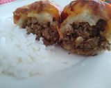 Foto del paso 5 de la receta: Bomba de papa rellena de carne
