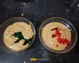 A picture of step 2 of Tiranga Idli Cake Sandwich.