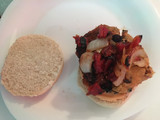 Hamburguesas de garbanzos y papas con cheddar y verdeo