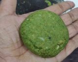A picture of step 7 of Palak Chickpea kebab with cheese filling.