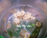 Hình bước làm 1 của món Canh rau tần ô nấu tôm tươi