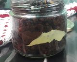 A picture of step 3 of Chocolate Cake in a jar.