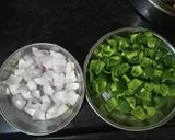 A picture of step 1 of Aloo Capsicum Dry Sabji.