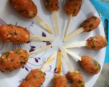 A picture of step 6 of Veg lollipops.