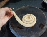 A picture of step 6 of Achari paratha.