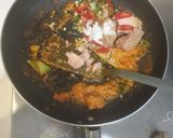 Gambar langkah 2 resipi Nasi Bakar Tuna Cili Basil.