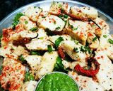 A picture of step 9 of #chutney & dip# Mint & Raw Mango ki Chutney with Suji Dhokla.