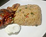 A picture of step 5 of Peppered Ram meat and jallof rice.