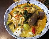 รูปขั้นตอนการทำที่ 6 ของ แกงเผ็ดไก่ใส่มะเขือเปราะ