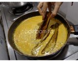 A picture of step 7 of Begun Basanti.