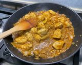 Une image de l'étape 13 de Poulet au curry,gingembre et amandes.