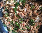 A picture of step 4 of Chicken X beef shawarma.