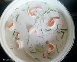 รูปขั้นตอนการทำที่ 4 ของ ต้มกะทิหน่อไม้สดใส่กุ้ง