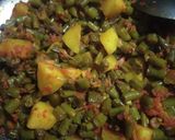 A picture of step 4 of Beans aloo bhaji.