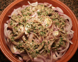 Foto del paso 20 de la receta: Cazuela de pollo encebollado al horno, con patatas y majado de higadillos