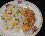 A picture of step 11 of Fried rice with shashlik masala.