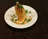 A picture of step 11 of Potatoes Bravas.