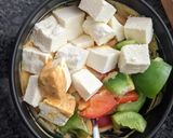 A picture of step 1 of Paneer Angara.