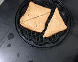 A picture of step 4 of PavBhaji Sandwich waffles.