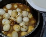 Foto langkah ke 4 dari resep Sate Telur Puyuh Bumbu Bacem (Khas Angkringan).