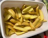 Une image de l'étape 2 de Potatoes sauce barbecue origan.