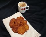 A picture of step 5 of Alasande vade/ cowpea vada.