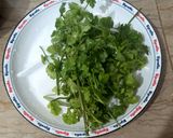 A picture of step 1 of Omelet with coriander 🥚🥚.