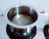 A picture of step 3 of Basil pesto and tasty yummy delicious basil pesto pasta.