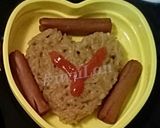 Foto langkah ke 7 dari resep Nasi Putih, Dadar Mie, Sosis Goreng (Bekal Makan Anak).