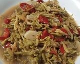 Foto langkah ke 3 dari resep Tumis Bunga Pepaya mix Udang Papay.