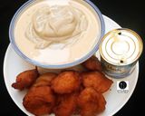 A picture of step 11 of Pap and akara (koko da qosai).